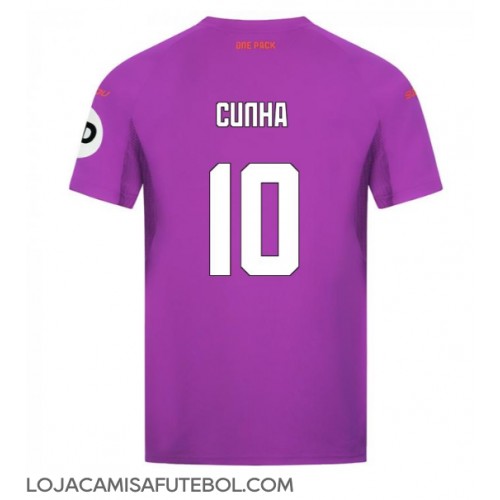 Camisa de Futebol Wolves Matheus Cunha #10 Equipamento Alternativo 2024-25 Manga Curta